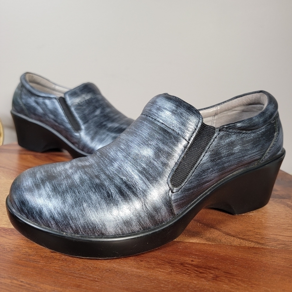 Alegria Eryn Women's Slip-On Shoes - Black Blue Clogs Size 36 - Picture 3 of 16